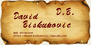 David Biskupović vizit kartica